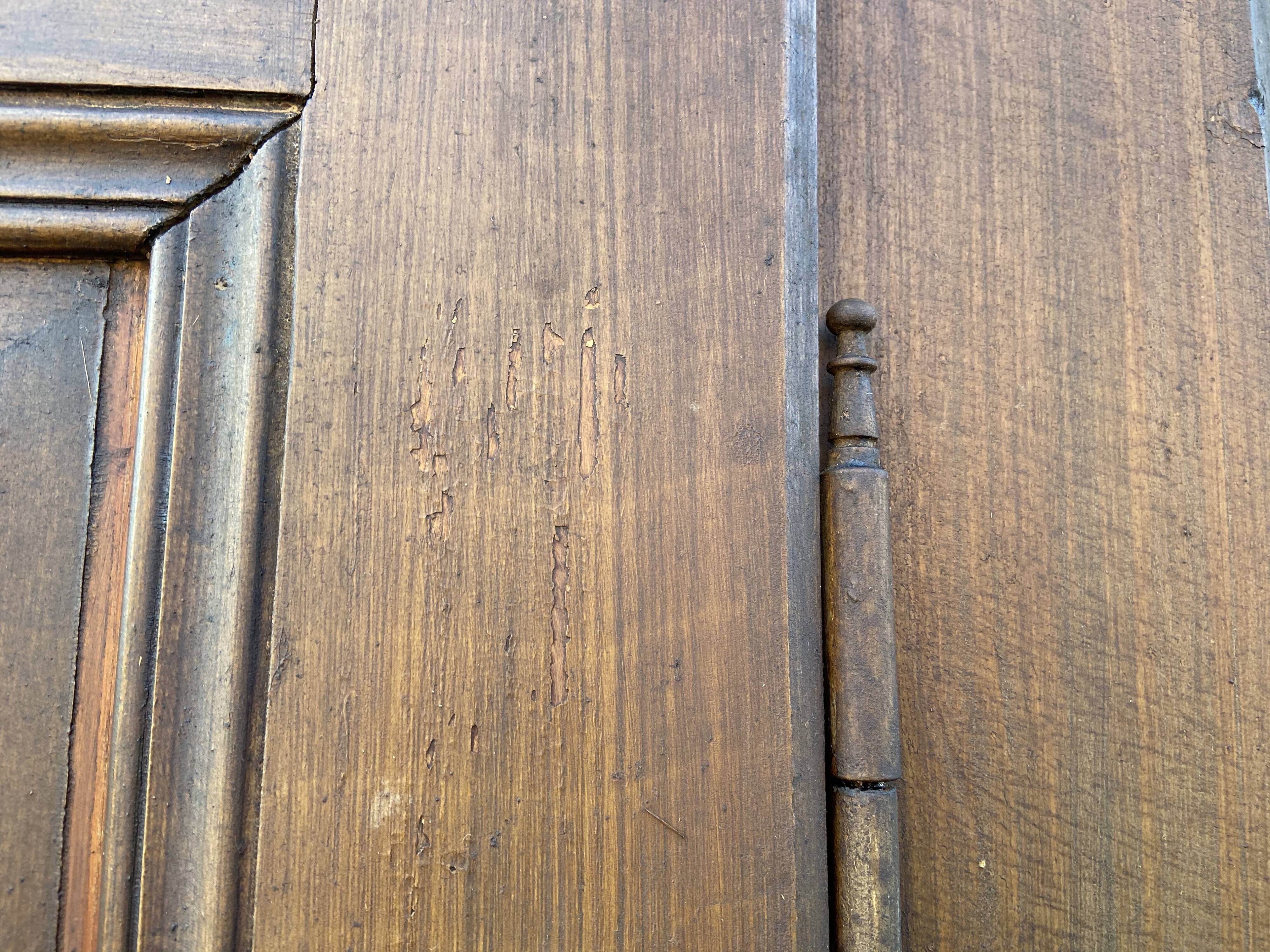 Rustic cabinet vintage fir paint original Alsace 1900s