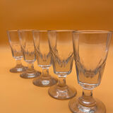 Absinthe stemmed glasses, digestive end 19 th