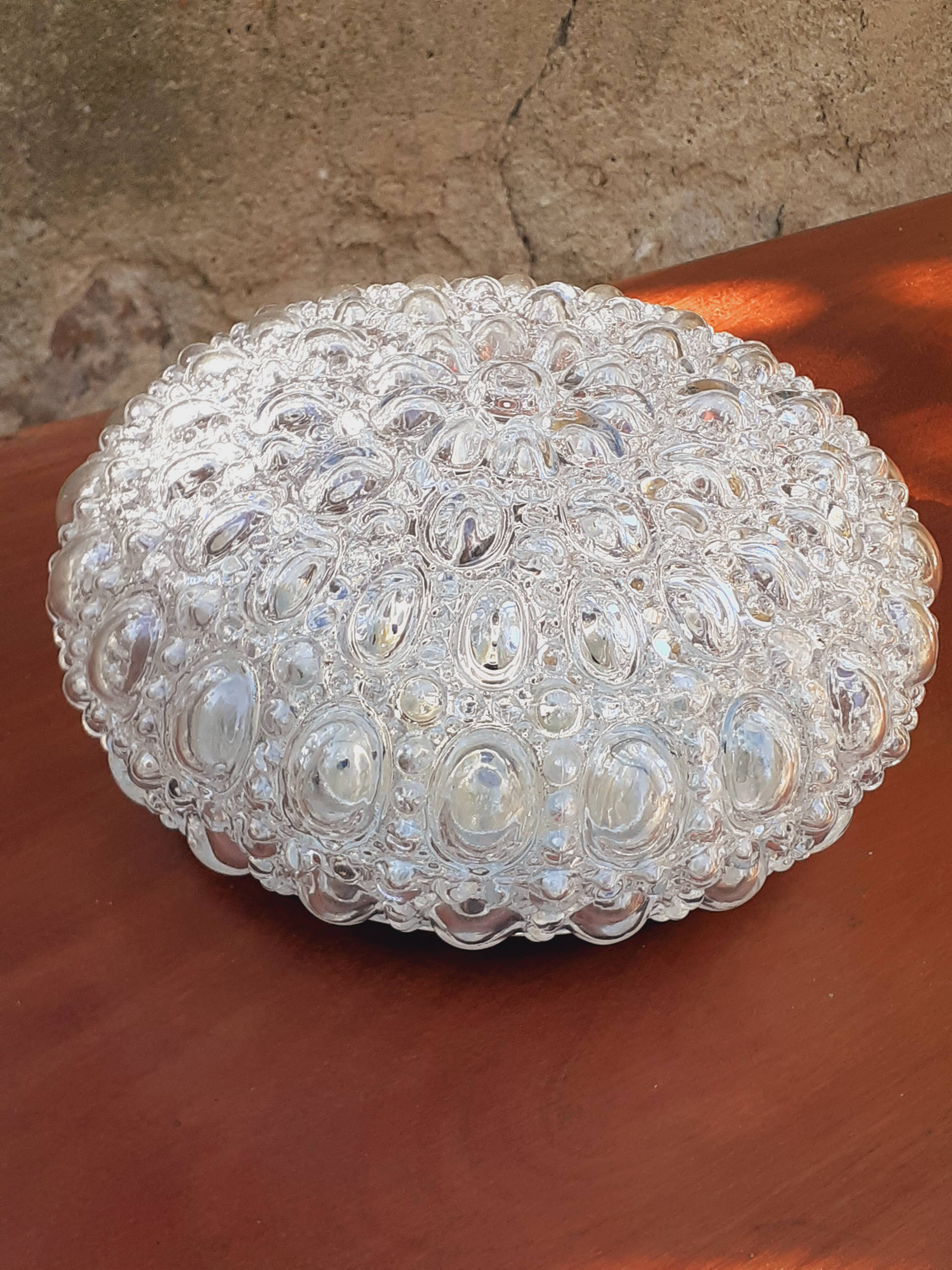 1960s ceiling light moulded glass Limberg