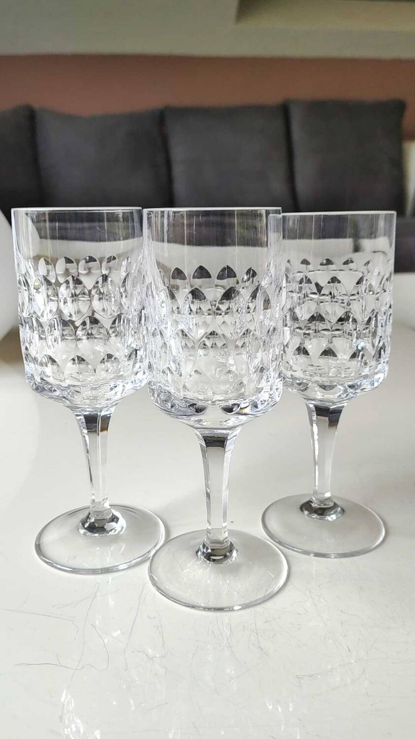 Lot 7 x Verres à vin. Peill & Putzler. Modèle Granada. En cristal.