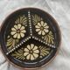 Compartment plate Alsatian pottery vintage floral pattern