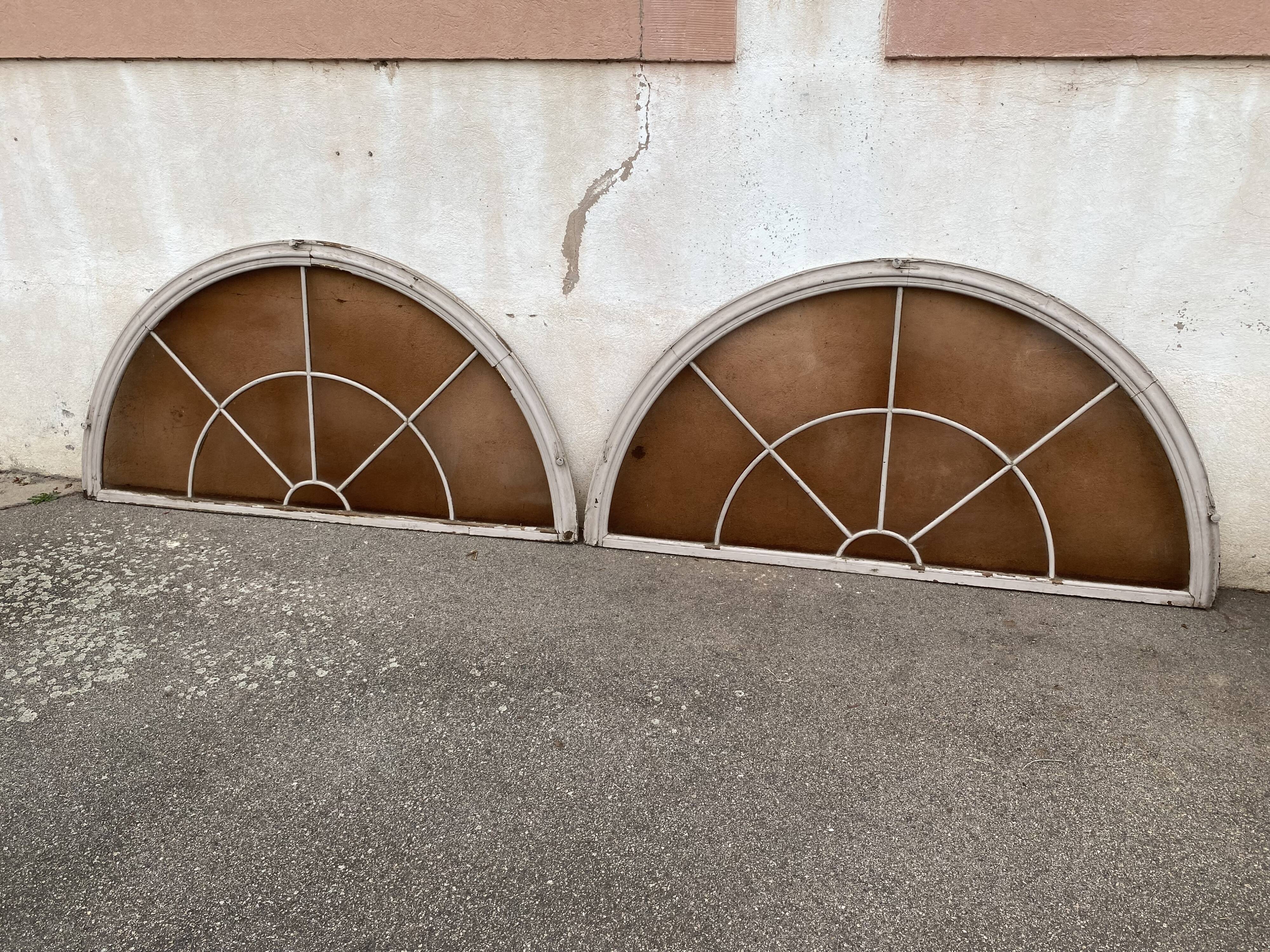 Half-moon window pair