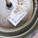 Golden and silver pineapple foot lamp, 70s