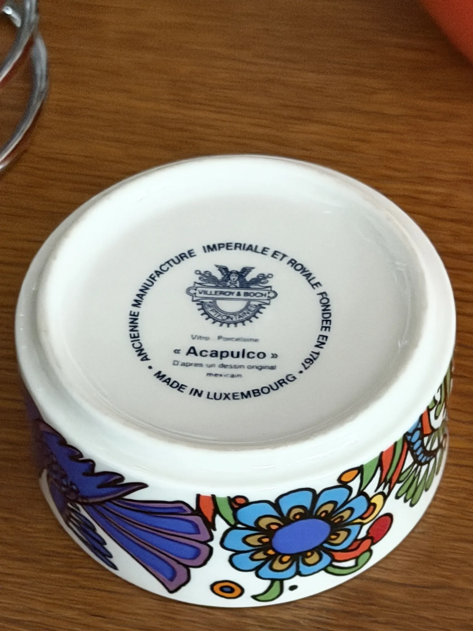Vintage ceramic ashtray with "Acapulco" pattern – Villeroy & Boch