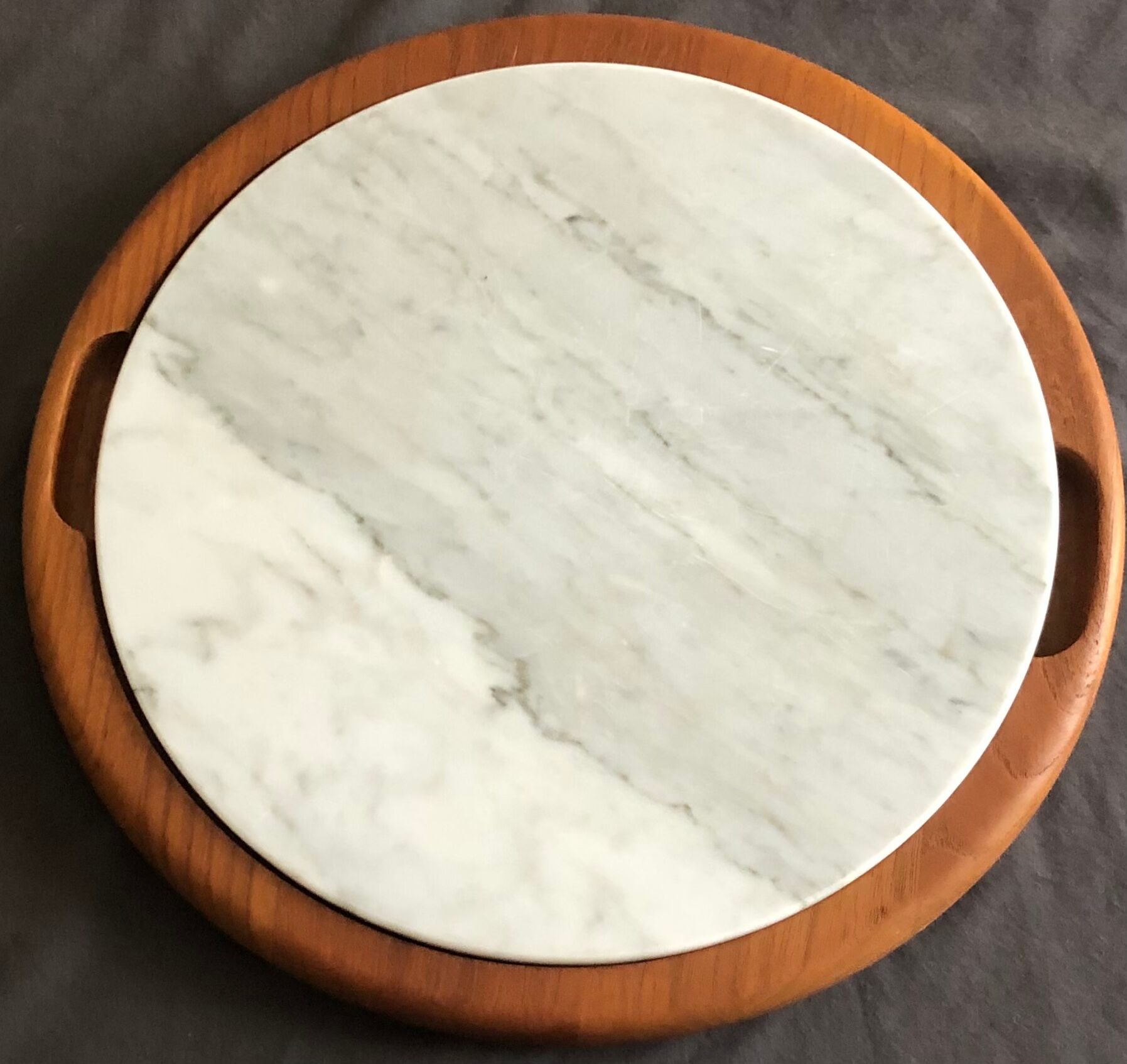 Marble and teak top