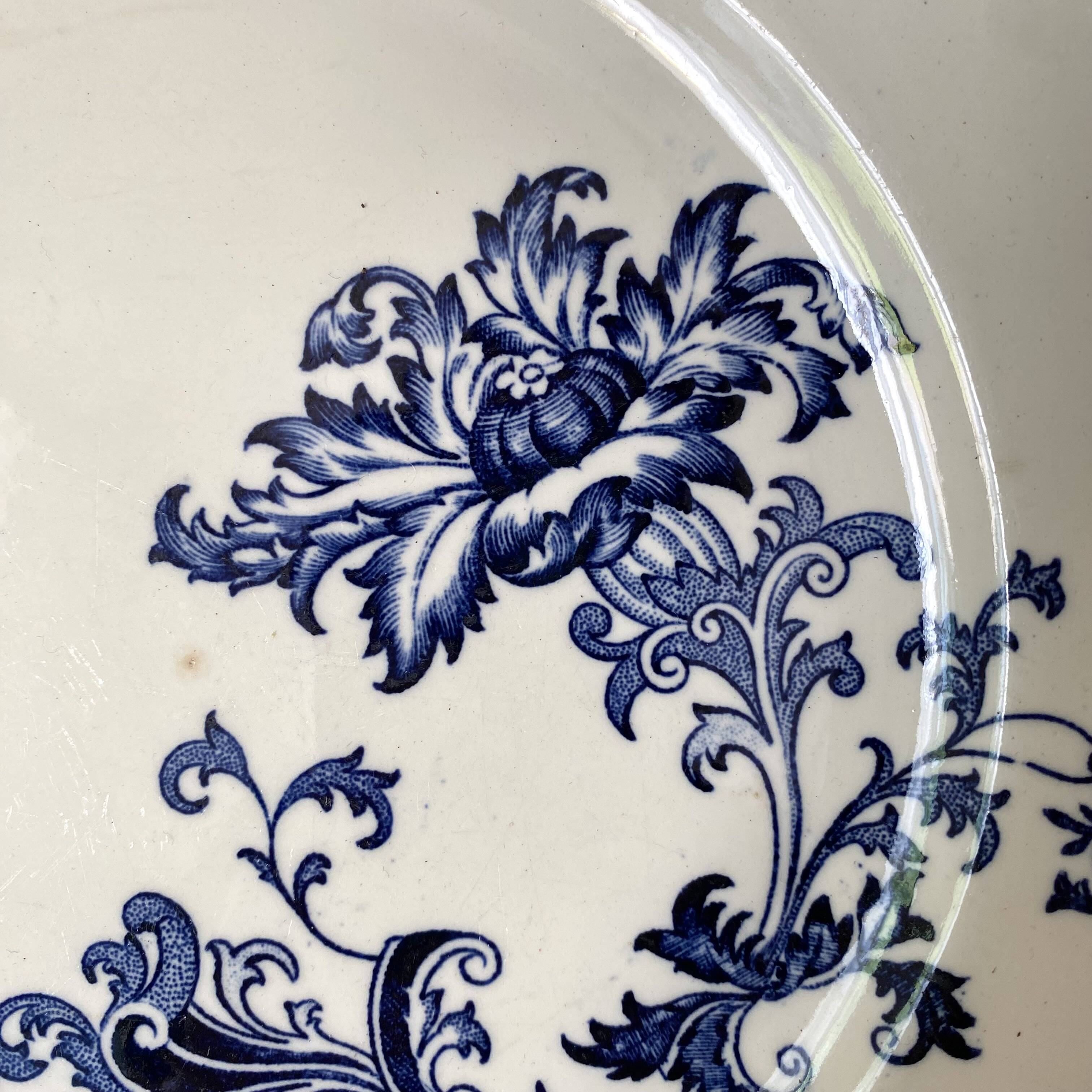 Sarreguemines ironstone flat plates, Damascus model