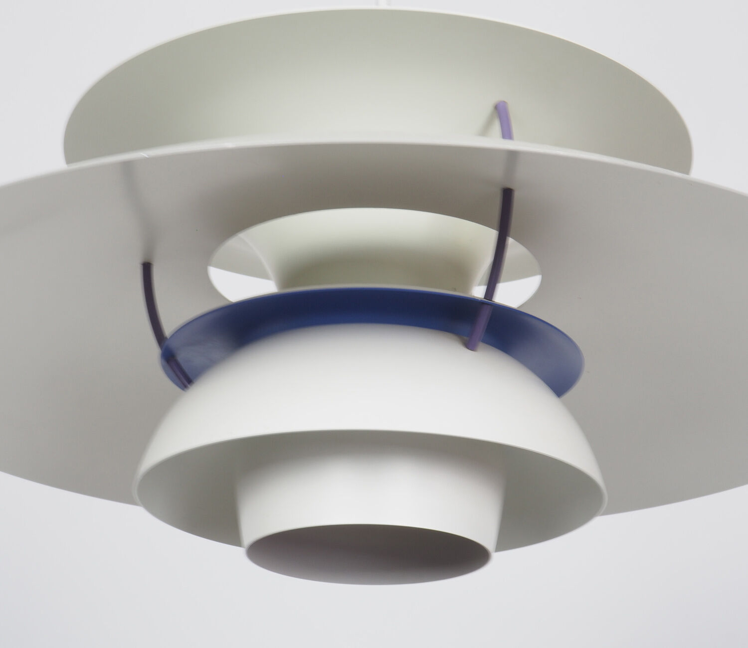 PH5 white hanging lamp by Poul Henningsen for Louis Poulsen