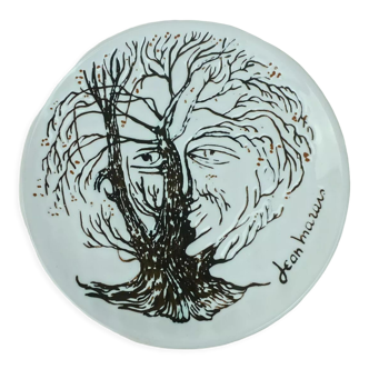 Ceramic plate jean marais vallauris art ceramics 1960s