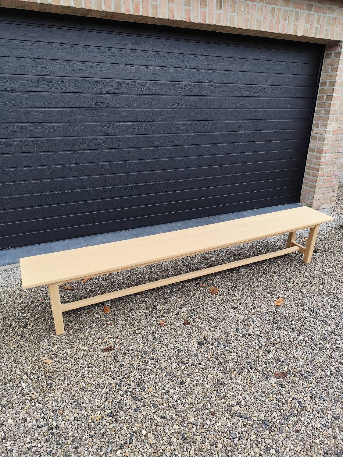 XXL farm table 2m80 + 2 solid oak benches
