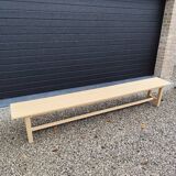 XXL farm table 2m80 + 2 solid oak benches