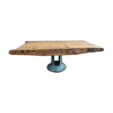 Antique dining table XXL on industrial machine leg