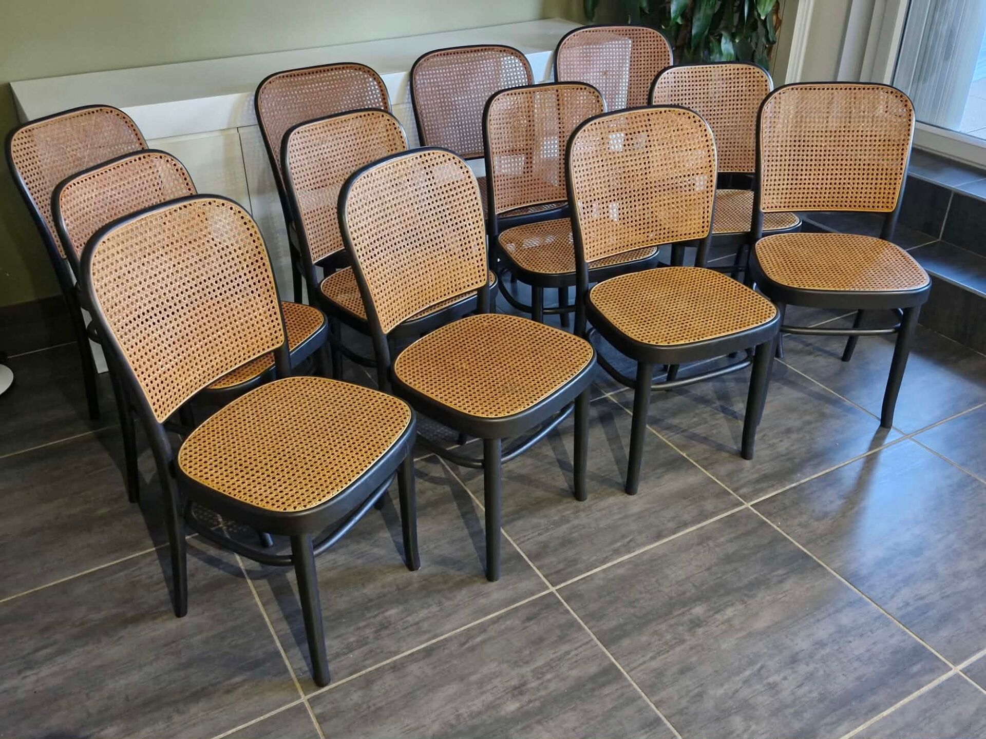 Set of 12 chairs no. 811 after Hoffmann, 1990s