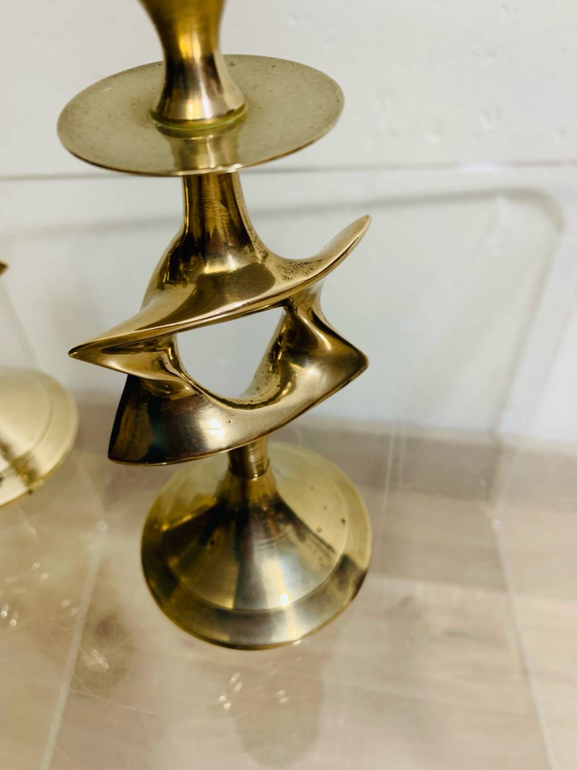 Pair of designer candlesticks