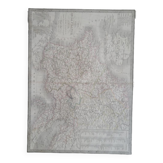 Comparative map of France 1789 and 1815