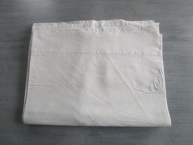 Old sheet 340x220cm - monogrammed ML