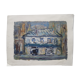 Peinture de Nagao Usui "La maison bleue"