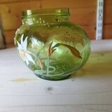 Enameled vase. original form. very fine work.