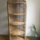 Large rattan corner shelf in Emmanuelle style
