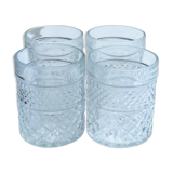 4 vintage whisky glasses