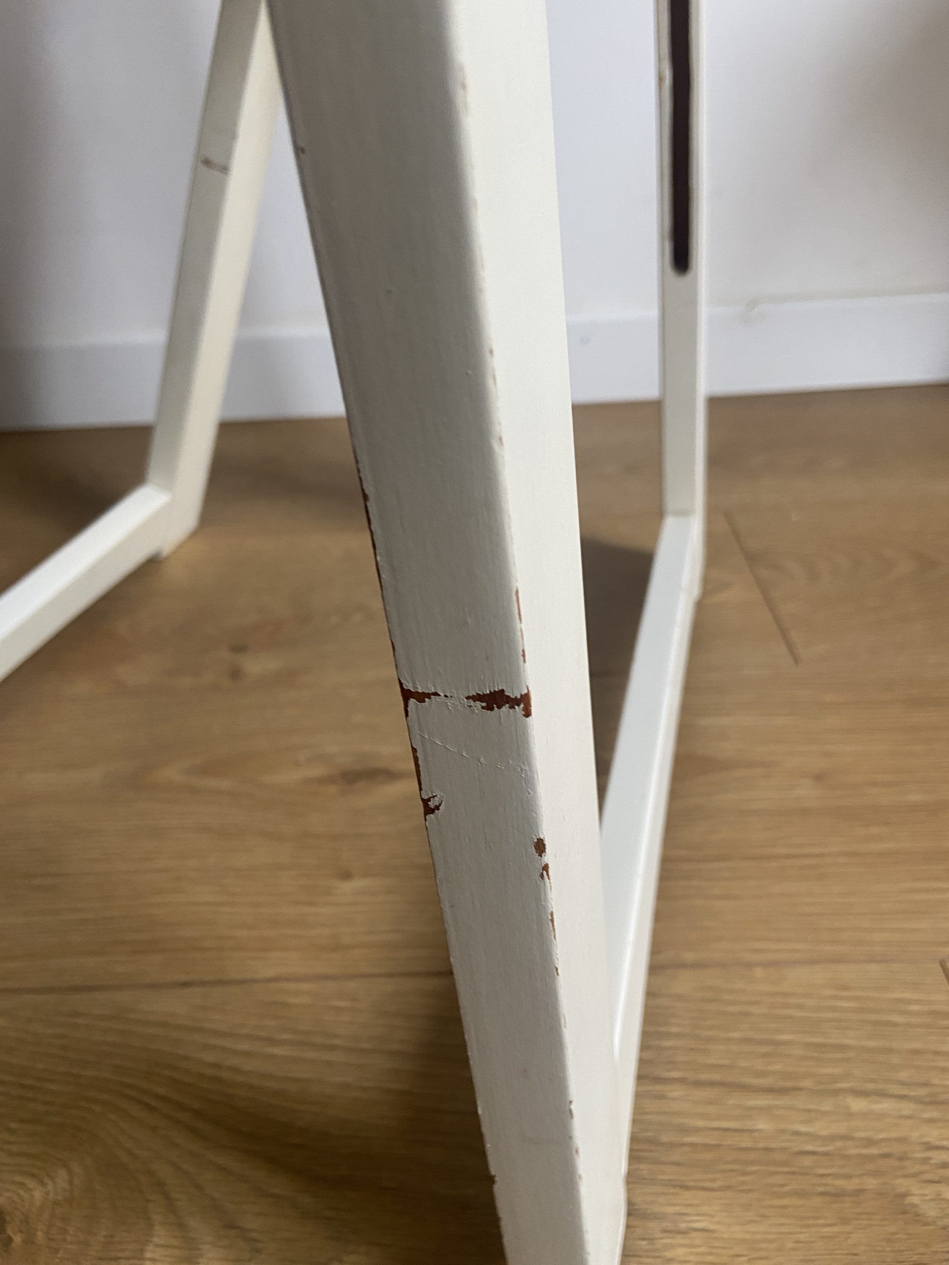 White folding vintage chair