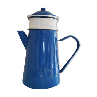 Cafetière émaillée bleue
