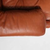 Brown leather armchair Coronado by Tobia Scarpa for B&B Italia, Italy ca. 1960