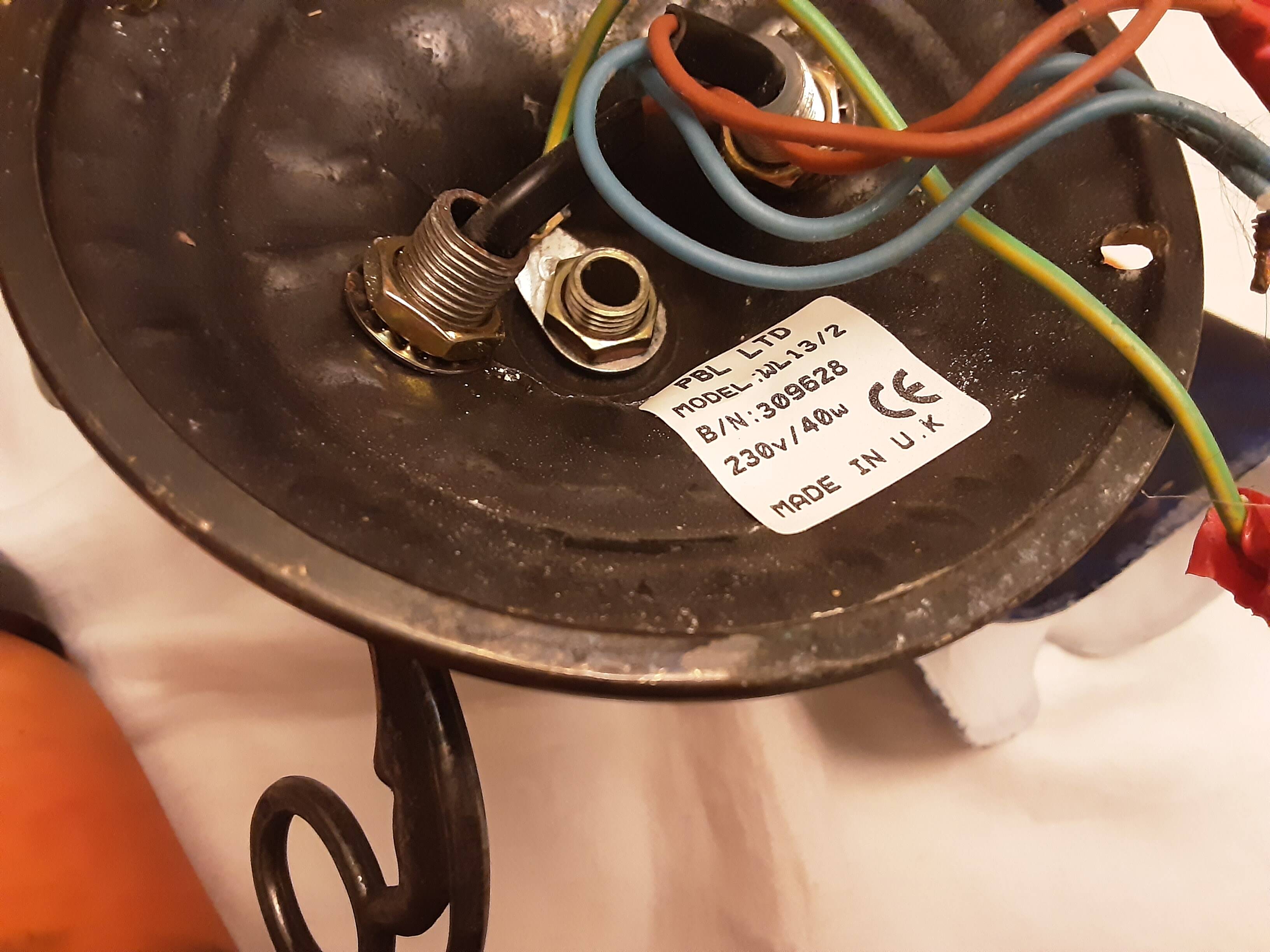 Wall lamp 2 tulips glass pate