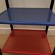 Vintage 4-tier perforated metal serving cart on wheels, 1980s style