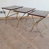 Série de 3 tables gigognes avec pieds en x