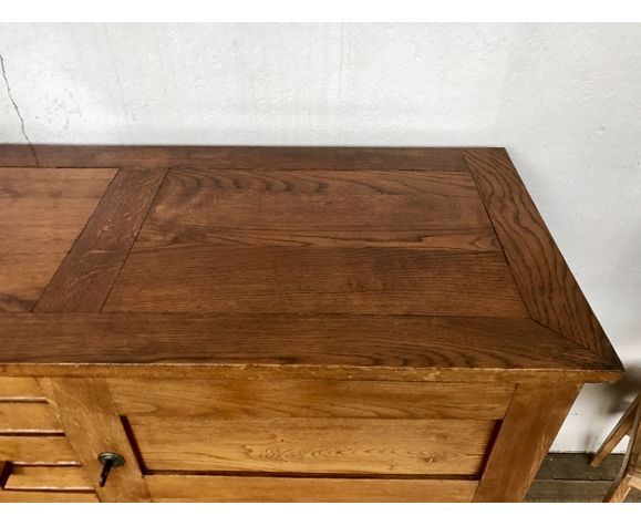 Buffet meuble de re construction René Gabriel pieds compas