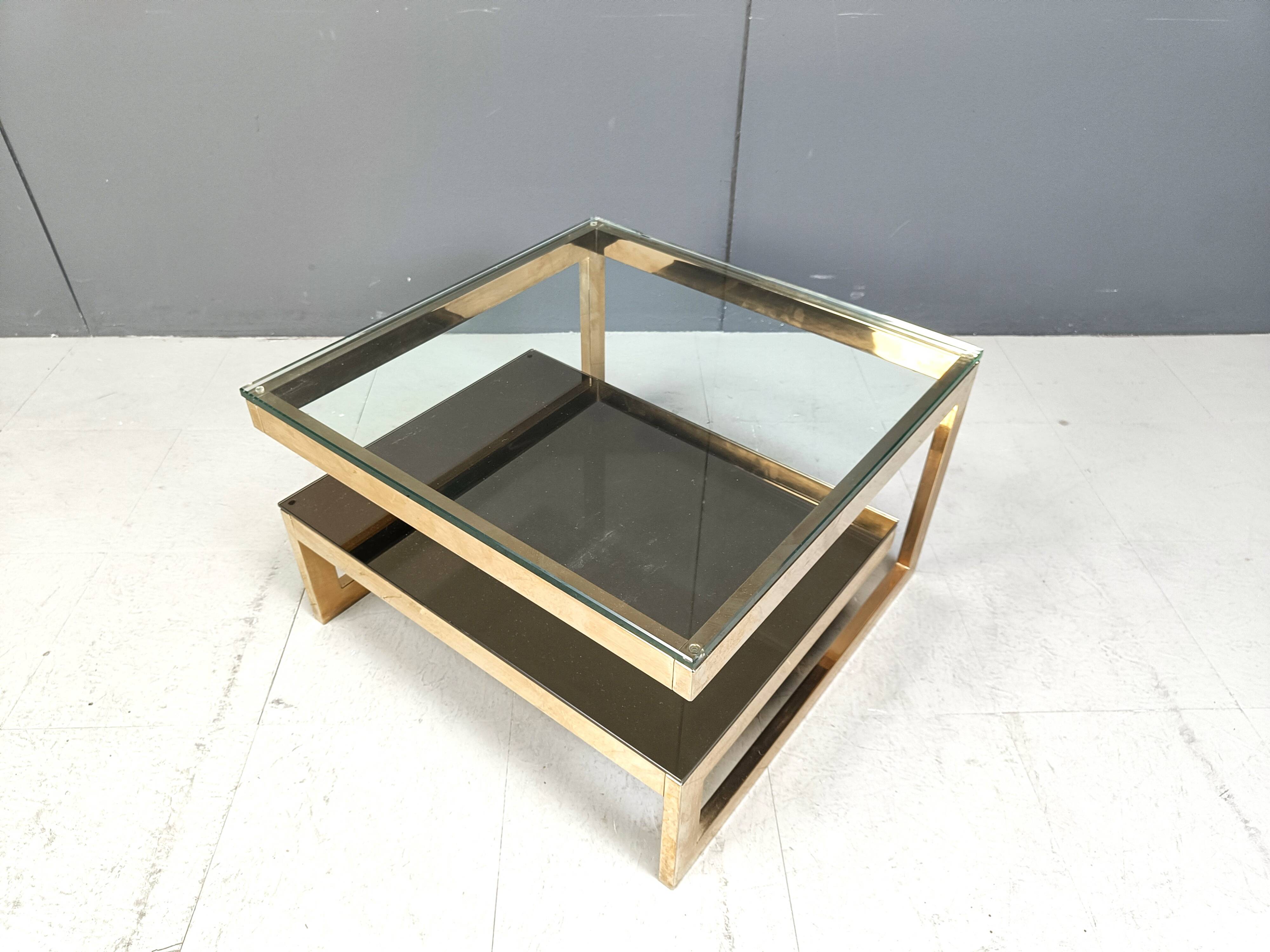 23Kt gold plate coffee table, 1970s