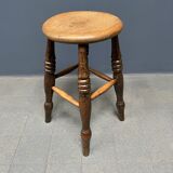 Ancien tabouret de pub anglais antique Windsor