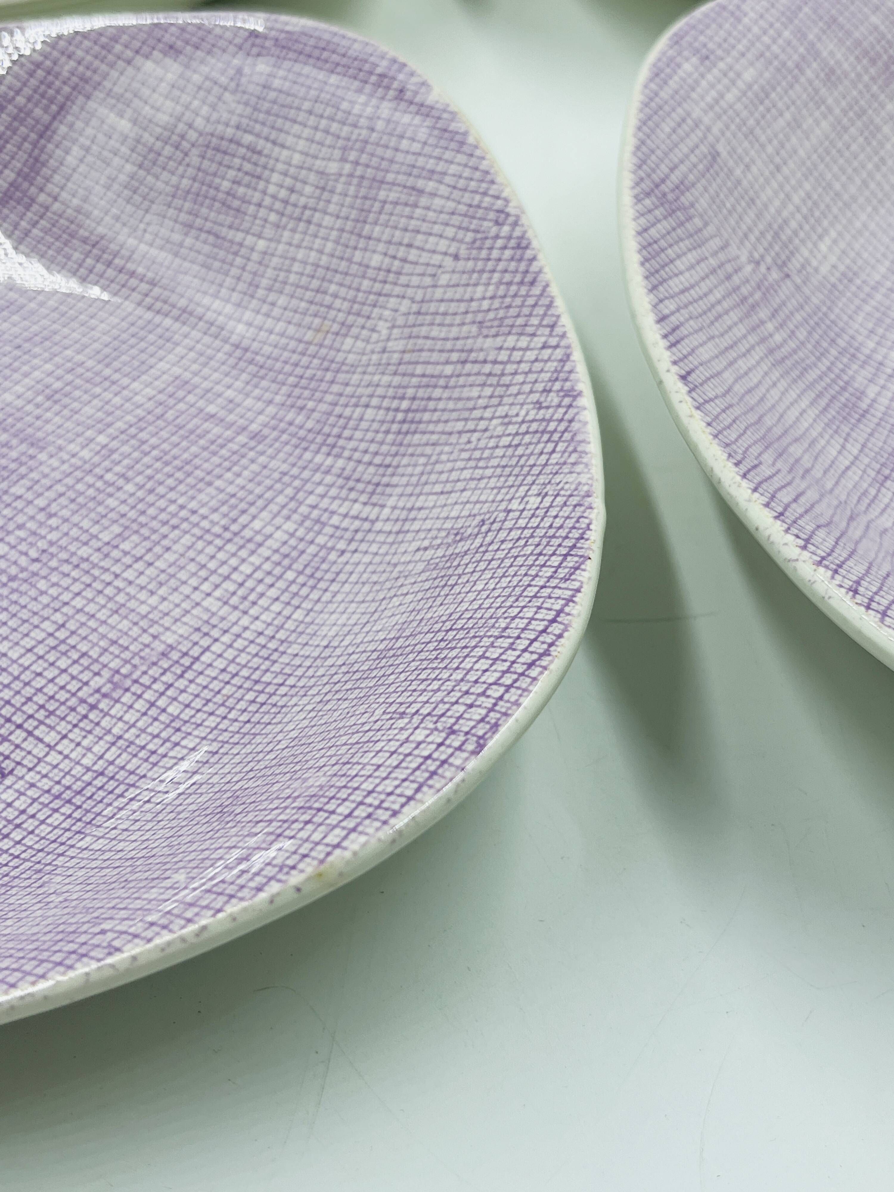Set of 6 Boch La Louvière deep plates Model Seduction 1962 – Vintage