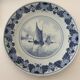 Set of 2 vintage Delft pottery plates