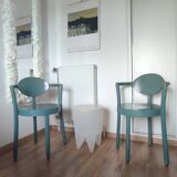 Set of Baumann beech wood chairs