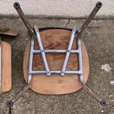 Mismatched formica chairs and stool 1960