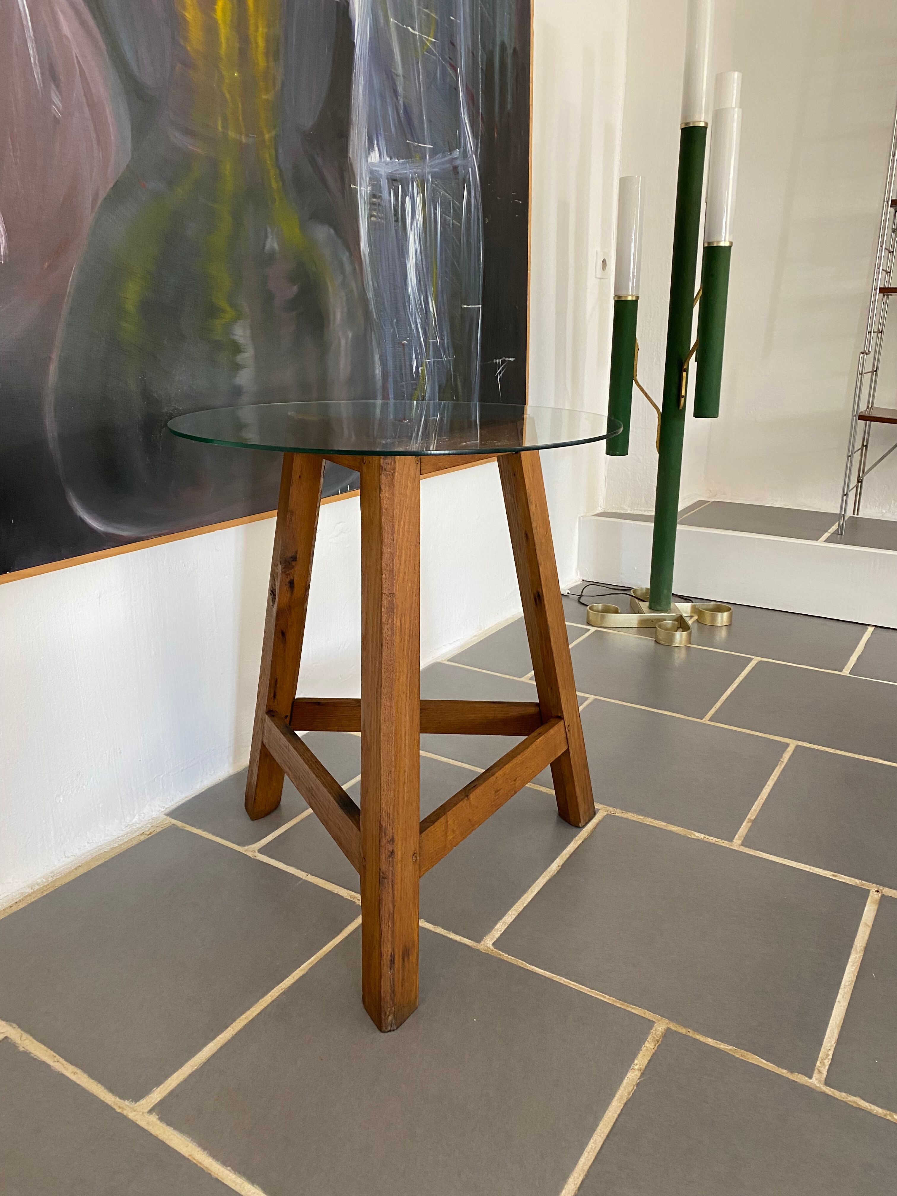 Vintage tripod wood table