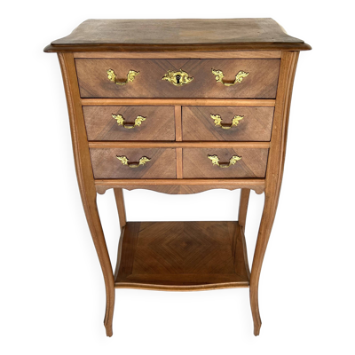 Table d'appoint avec tiroir style Louis XV