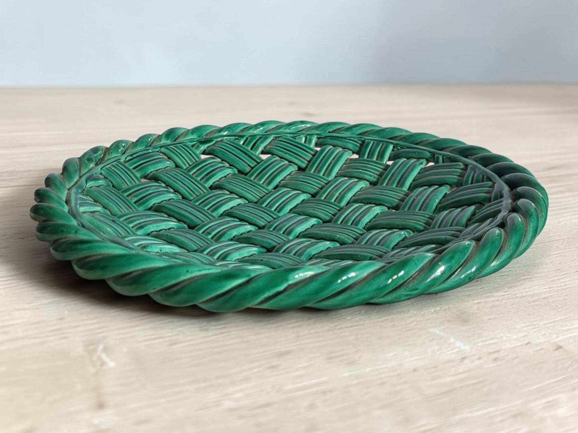 Woven ceramic basket Vallauris