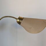 Bamboo and brass floor lamp