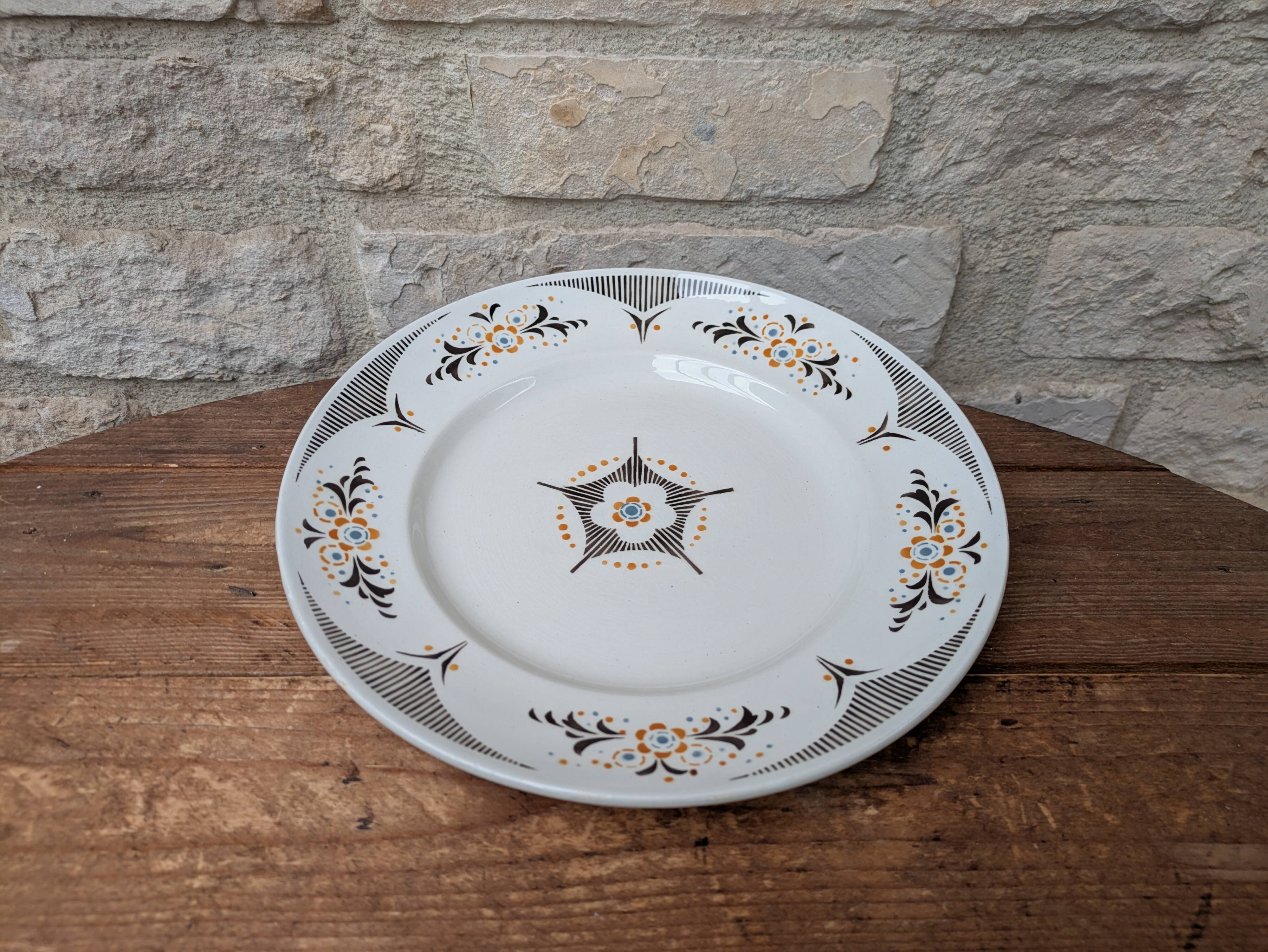Old serving dish KG Lunéville model Limeil 27cm ironstone