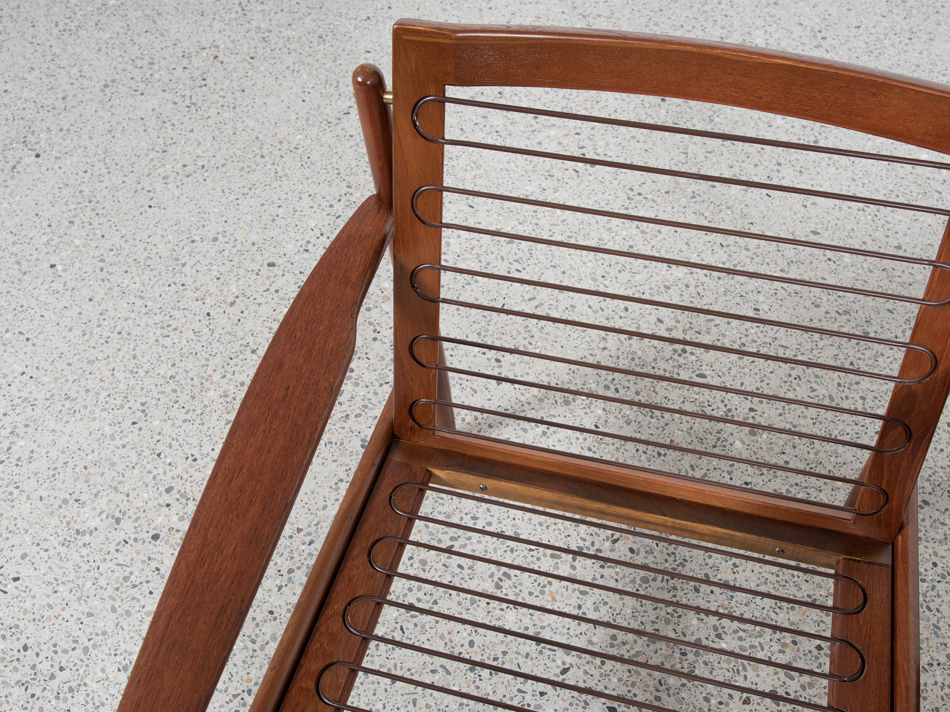 Midcentury Danish pair of easy chairs in teak by Arne Vodder for Glostrup