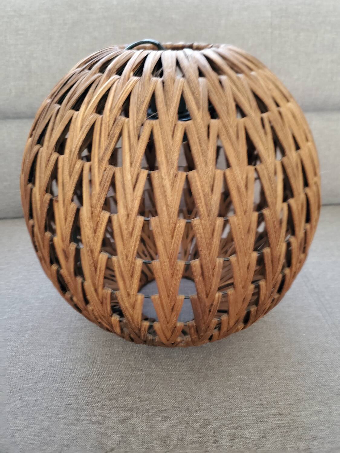 Vintage wicker pendant light