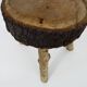 Tripod oak milking stool, Ariège peasant art, France (19th century)