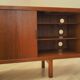 Teak sideboard with sliding doors, Denmark, 1960s