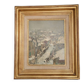 Pierre Gontard - Huile Sur Isorel "Paysage Enneigé"