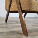 Fauteuil inclinable en bois et tissu des années 70