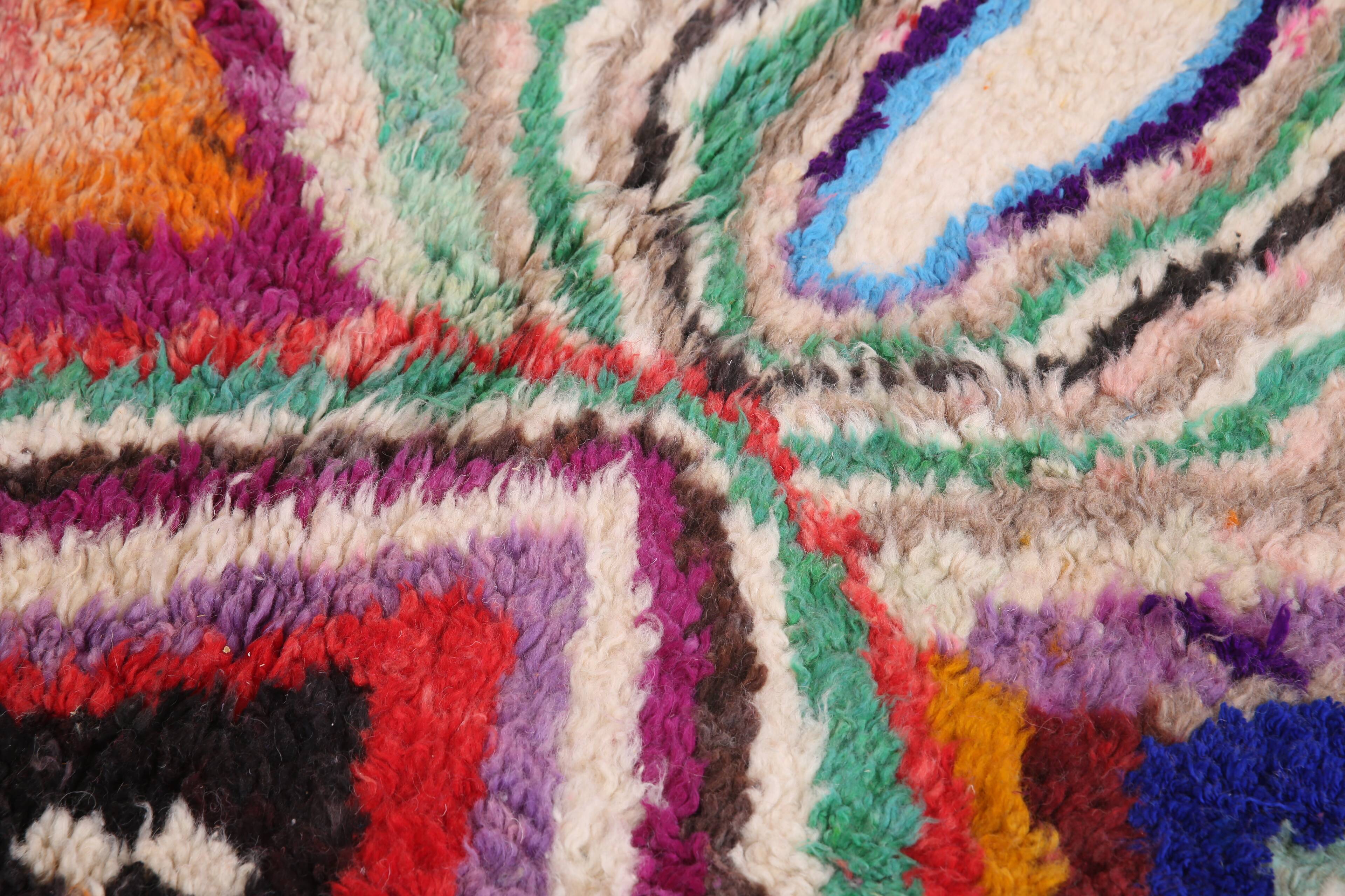 Colorful Boujaad Rug 156 x 259 cm - Berber Wool Rug - Moroccan Rug Handmade