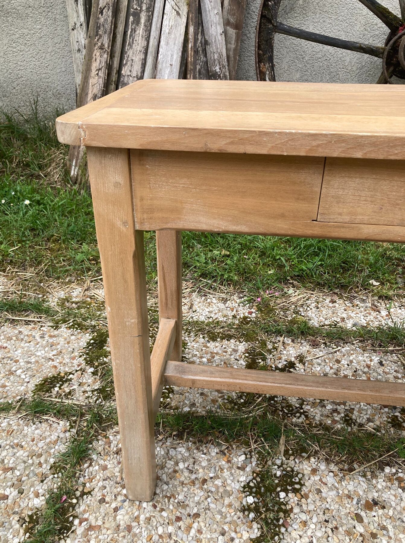 Antique solid wood desk