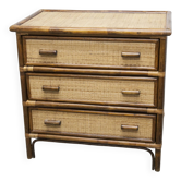 Commode en rotin 3 tiroirs